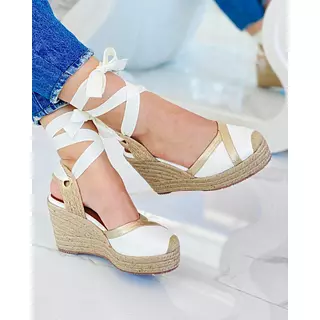 Plataforma Yute Blanca • Dorada