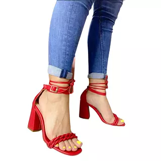 Tacon Rojo 5 1/2 De Amarrar