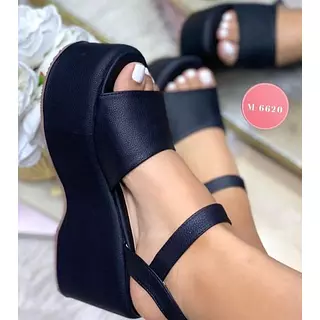 Sandalias Negras Tacon 5 Cm