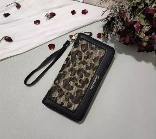 Billetera Negra Animal Print